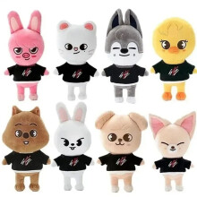 8" 8PCS Stray Kids Skzoo Pluszowa lalka zabawki z kreskówki anime lalka miękka wypchana kreskówka Skzoo pluszowa zabawka prezent dla dzieci fanów