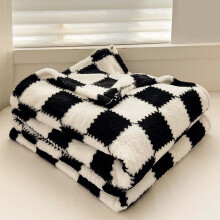 Plain Color Flannel Blanket under $5! Winter Warm Velvet Conditioning Picnic Aviation Leg Blanket 100x150cm for Sofa Bed (Black)