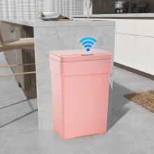 Lixeira automática de 50 litros com tampa com sensor de movimento, ideal para banheiro, cozinha, quarto e escritório.