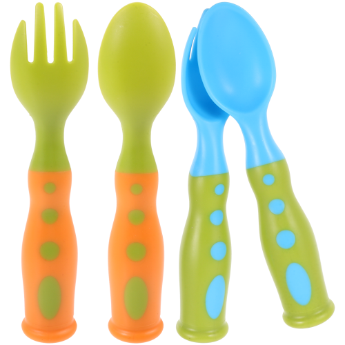 10Sets Selbstfütter Besteck Set Für Baby Kunststoff Bunt Lernen Essen