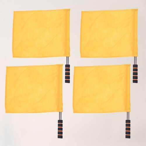 Referee flag yellow sports 4 pcs