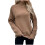 Damen-Rollkragenpullover mit langen Ärmeln und Zopfmuster 1