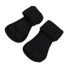 2Pcs Anti-Sweat Pull Up Grip Gloves Black Unisex Adjustable Non-Slip