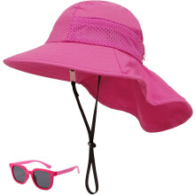 Chapéu de Sol Infantil para Bebê, Criança ou Menino/Menina, Aba Larga, Ideal para Praia, com Proteção Solar UPF50+ e Protetor de Nuca.