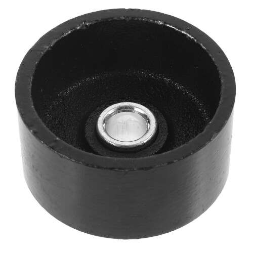 3Pcs Professional Steel Jack Roller Wheels Sturdy Black Accessories