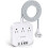 Πολύπριζο με USB-C, 3 πρίζες + 4 θύρες (22,5W), πλεγμένο καλώδιο 1,5 ποδιών, επίπεδο βύσμα, 1