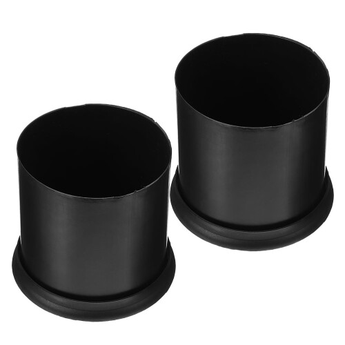 Porta scopino per WC in plastica nera con base antiscivolo