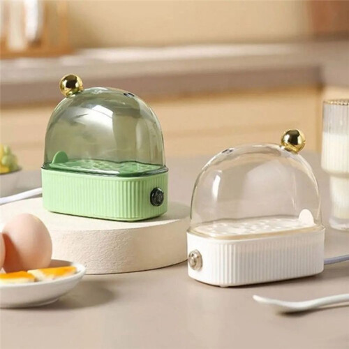 Electric Egg Boiler Automatic Cooker Rapid Egg Boiler Breakfast Machine Multi-Function Egg Cooker 2 Eggs EU Plug Green 1