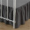 Saia para cama queen size 60x80 polegadas branca com babados e queda de 14 polegadas 1