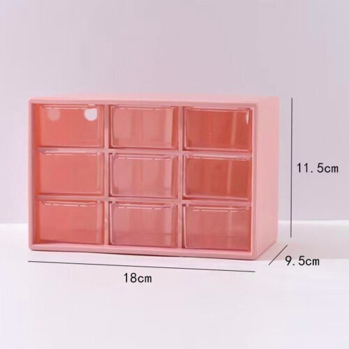 Desktop9Grid Κουτιά Αποθήκευσης Οργανωτής Διαφανές Μικρό Συρτάρι με Χωρίσματα Γραφείο