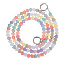 3Pcs Versatile Acrylic Purse Strap Chains Heart Accent