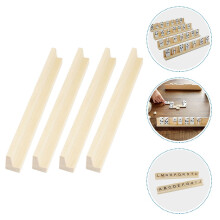 SOPOTUTU Ξύλινη Βάση Γράμματος Beige4Pieces για Χειροτεχνία, Διακόσμηση Σπιτιού και Τέχνες