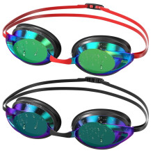 Swim Goggles, 2 Pack Anti-Fog Waterproof Anti-UV Clear Vision Silicone Swimming Goggles for Adult Women Men