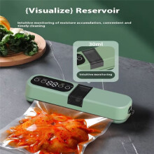 Scelleuse Sous Vide Rechargeable par USB, Système Automatique de Scellage des Aliments et des Collations, avec 5 Sacs C