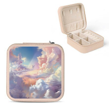 Scatola portagioie rosa per collane, anelli e orecchini – Portatile, compatta, di alta qualità, capiente – Il regalo perfetto per donne e ragazze