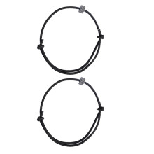4Pcs Car Emergency Bracelet Tungsten Carbide Black with Elastic Rope