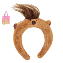 Drăguț pluș Capybara Hair Hoop - Fashion Machiaj Headband Clip Accesoriu pentru purtare zilnică Spa Party Orice ocazie Z
