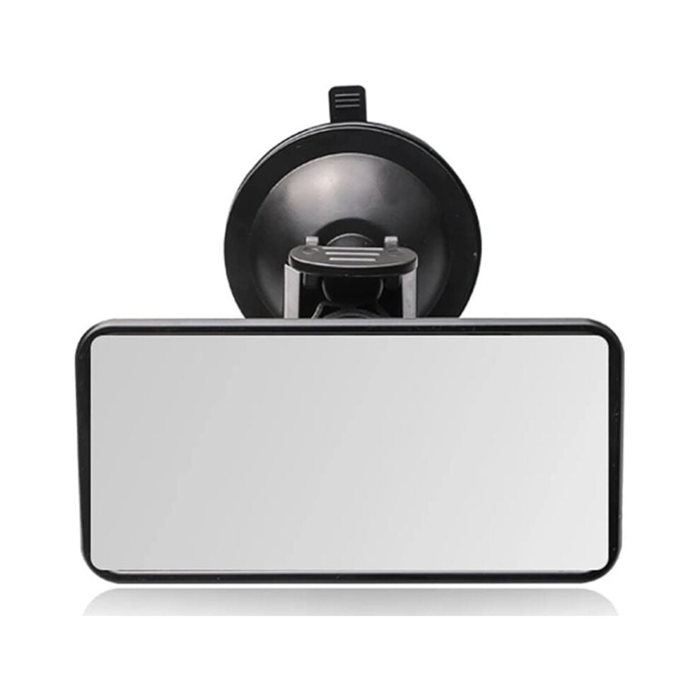 Universal Rearview Mirror for Windshield, Adjustable Suction Cup, Compatible with Wotao & Hxber, Black