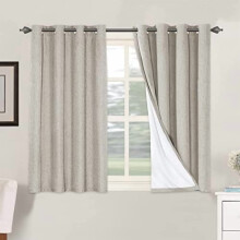 Linen Look Blackout Curtains 52"W x 96"L Pair