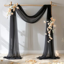 Chiffon-draperistoff til bryllupsbue 28 19 fot