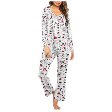 2025 Dames Pyjama Set voor de Zomer, Lange Mouwen en Broek, Nachtkleding Set, Huiskleding S-3XL