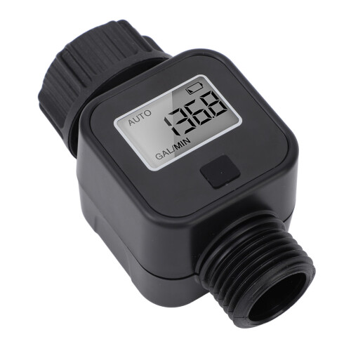 3/4 Inch Water Flow Meter LCD Display, 45.5L/min, 99999L Range
