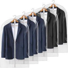 Transparente, wasserdichte Kleidersäcke zum Aufhängen (5er-Pack)