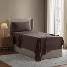Hoeslakenset voor tweepersoonsbed: Dubbel geborstelde microvezel hoeslaken met diepe hoes