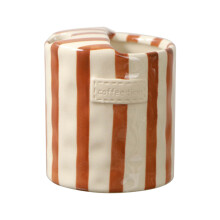 Mug vintage européen en céramique à double paroi rayée, 300 ml