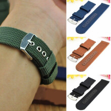 Newway Grönt Nylontyg Canva Armbandsur Band18/20/22/24mm4 Färg Banda de reloj de nylon