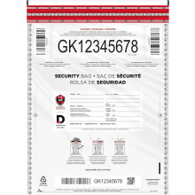 Fraudstopper Level 4 tamper evident bag white 12x16 100