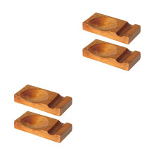OUNONA 4 pcs Creative Chopstick Rests Adornments Household Wooden Chopsticks Stands