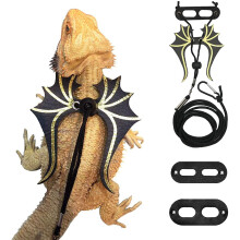 Harnais et laisse pour dragon barbu - Lot de 3 tailles - Harnais et laisse en forme d'aile de dinosaure pour reptiles dragon barbu