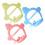 6Pcs Silicone Baby Bracelet Teethers Assorted Colors Soft Chew Toys 1