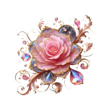 Autocolante decorative auto cu trandafiri romantici și autocolante de perete impermeabile pentru baie - Autocolante elegante din vinil pentru