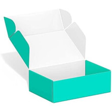 50Pack4"x6"x2" Shipping Boxes, Corrugated Cardboard Small Box Mailer, Shipping Boxes for Small Business for Gift Packing- (4"x6"x2", Teal)