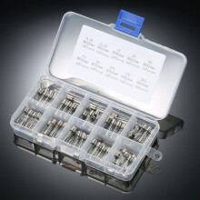 Glass Tube Quick Blow Fuses Kit Assorted - 10 Values from 0.2A to 20A