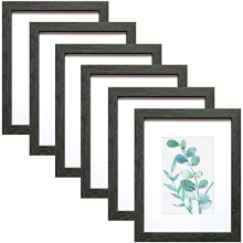 8x10 Picture Frame in Dark Grey – MDF, Pack of 6