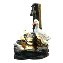 Solar LED Duck Family Garden Statue, Waterproof Resin,