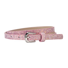 Belt Multi Holes Design Adjustable Length Waistband Jeans Dress Faux Leather Belt Sequin Decorated Accessory