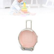 Hellrosa Mini-Rundkoffer 237 g 20 x 6,5 x 30,5 cm