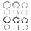 24Pcs Nose Rings Assorted Color Nose Decoration Set 1