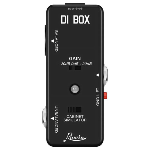 DI BOX LEF-331Micro-DI, jossa Cab Sim ja Gain-kitaraefektipedaali, True Bypass