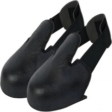 1 par de plantillas de acero para puntera de zapatos, cubrezapatos antichoque con correa elástica, compatibles con botas y calzado de seguridad.