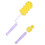 2Pièces Brosse De Bébé Violet Silicone 360 Rotation Nettoyage 1