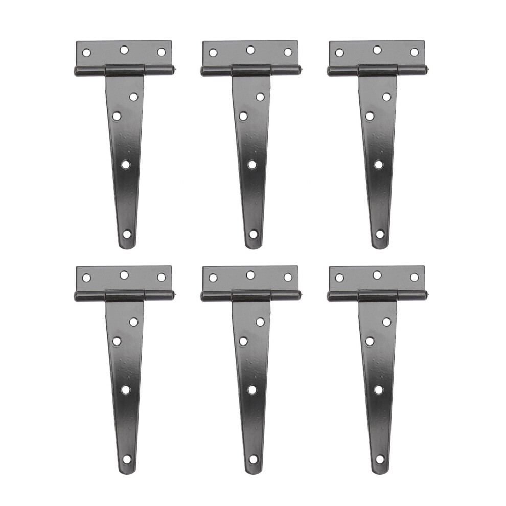 6Pcs Heavy Duty T Hinges For Barn Door/Gate/Fence - 5 Inches Black 9180479674627