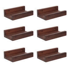 6Pièces Range-Vinyles Bois Robuste Étagères Décoratives Marron