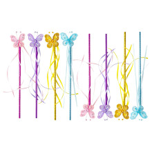 24Pcs Colorful Butterfly Fairy Wands for Kids Cosplay and Photo Props