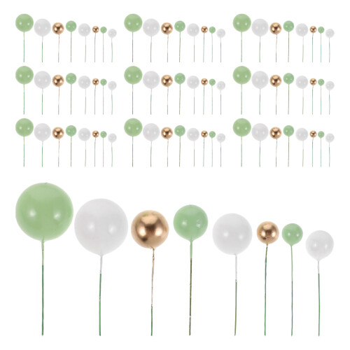 432Pcs Assorted Mini Ball Cake Topper Skewers for DIY Baking