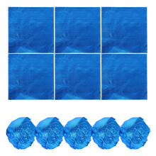 400Pcs Blue Foil Chocolate Wrappers Candy Packaging Paper